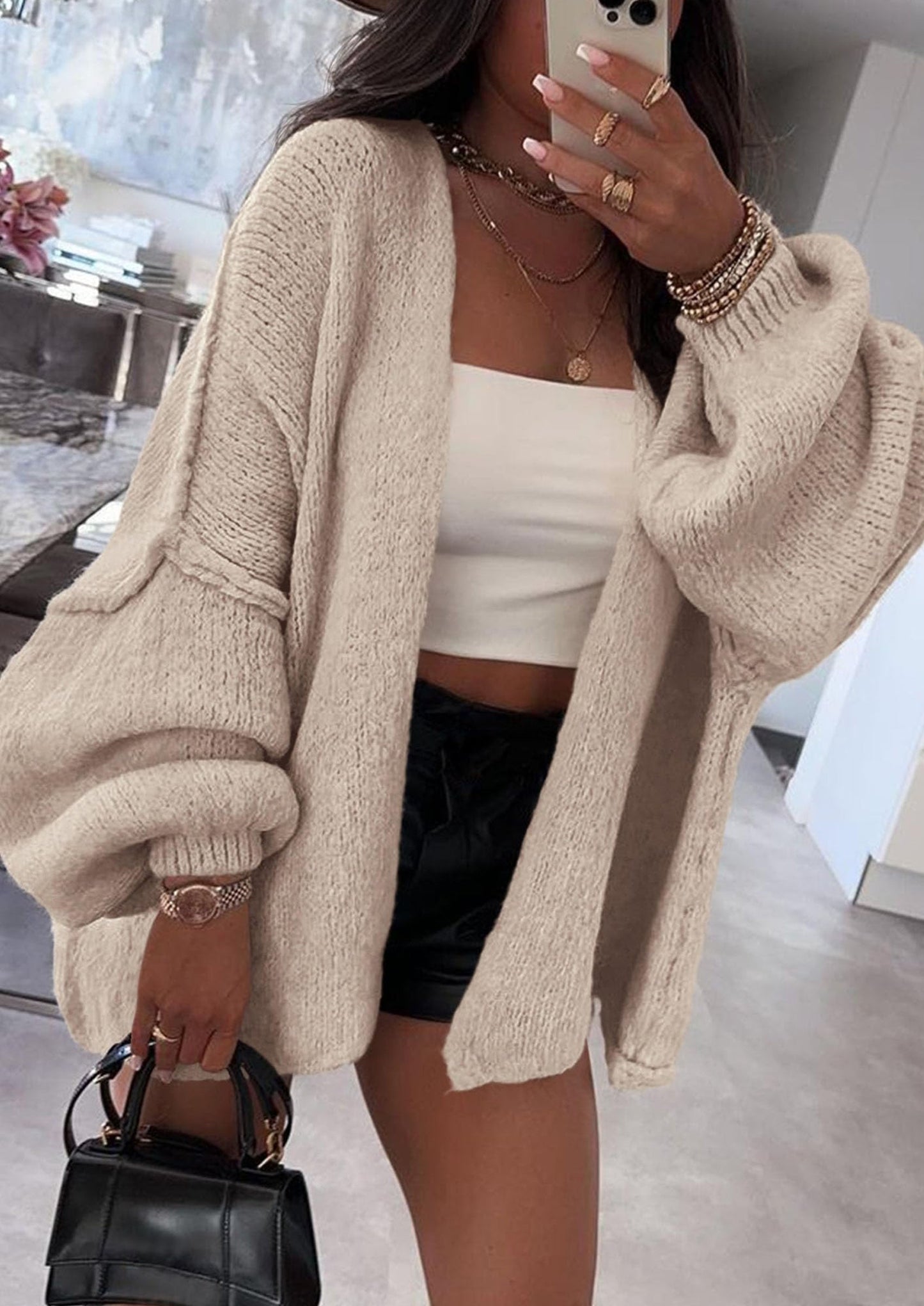 Oversized Cardigan Sweater