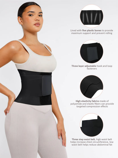 Feelingirl Triple Wrap Tummy Control Waist Trainer Belt