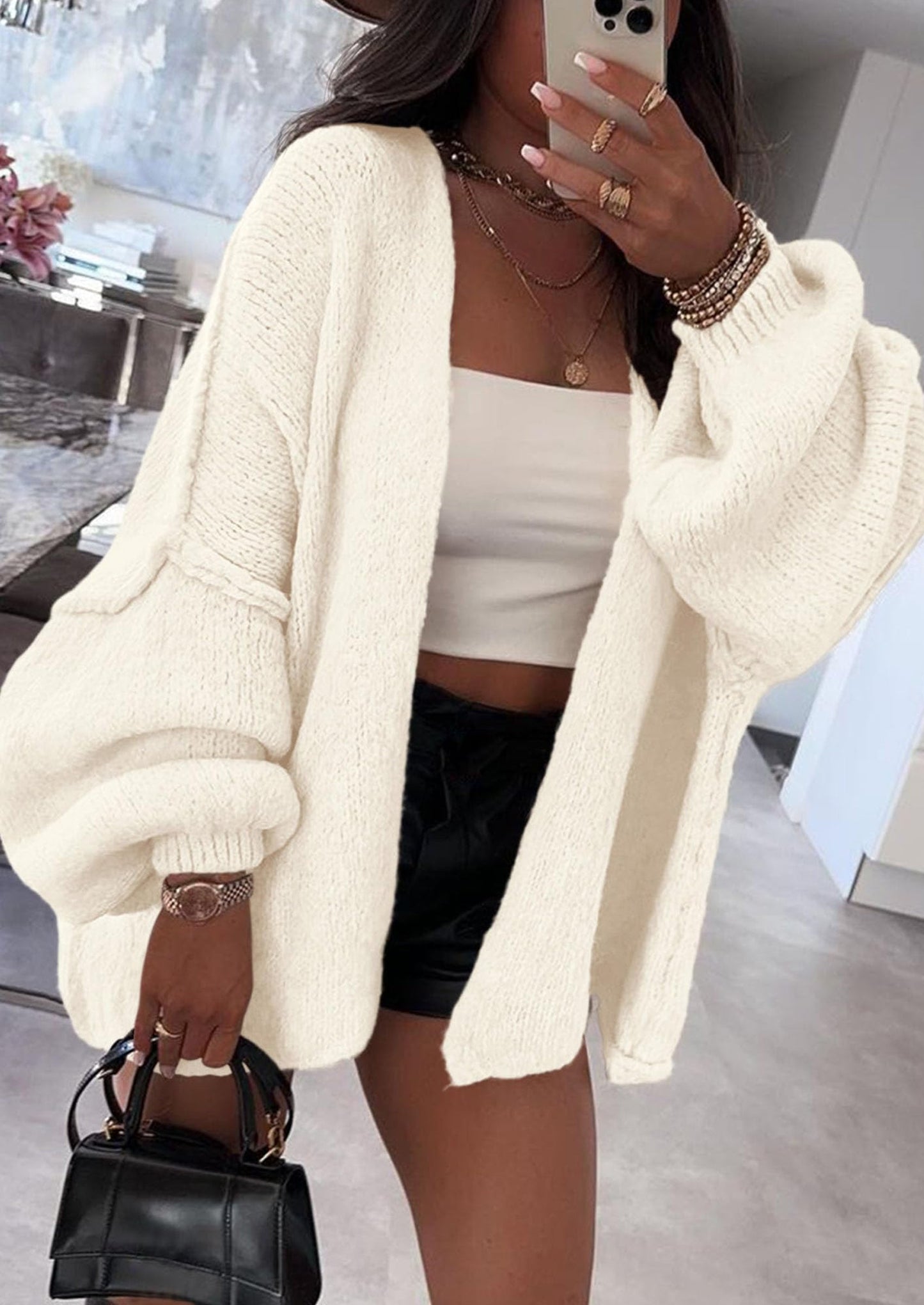 Oversized Cardigan Sweater